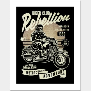 Skull Motorbiker Posters and Art